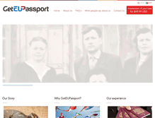 Tablet Screenshot of geteupassport.com